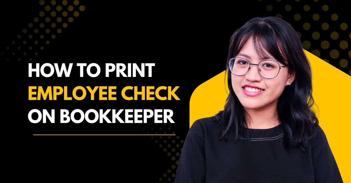 How to Print Employee Check on Bookkeeper
