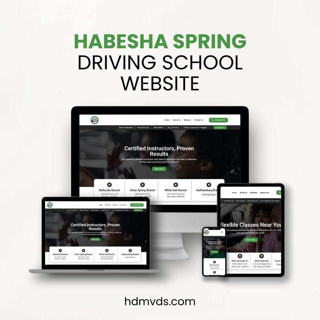 Driving School Website Design